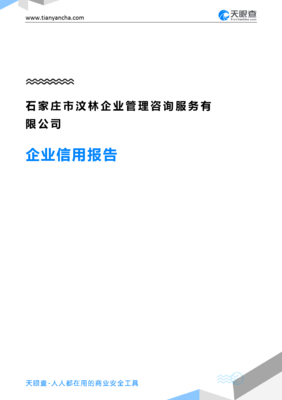 石家庄市汶林企业管理咨询服务企业信用报告深度解读 从天眼查数据看企业管理咨询行业的信用价值